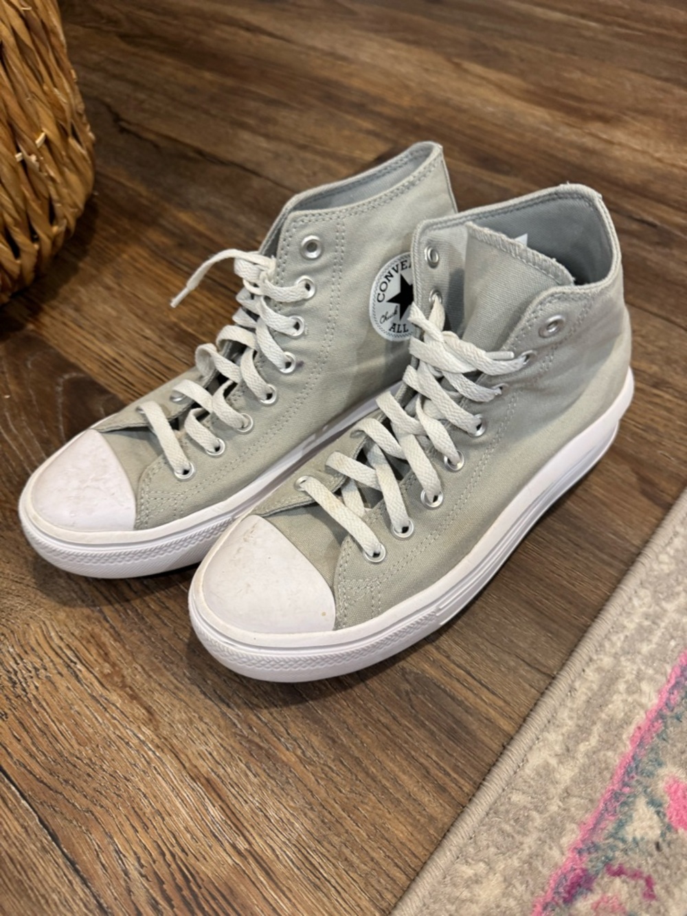 Converse Chuck Taylor All Star Platform High Top Sneakers - Light Green